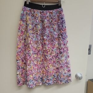 Leith Multicolor Floral A-Line Skirt
